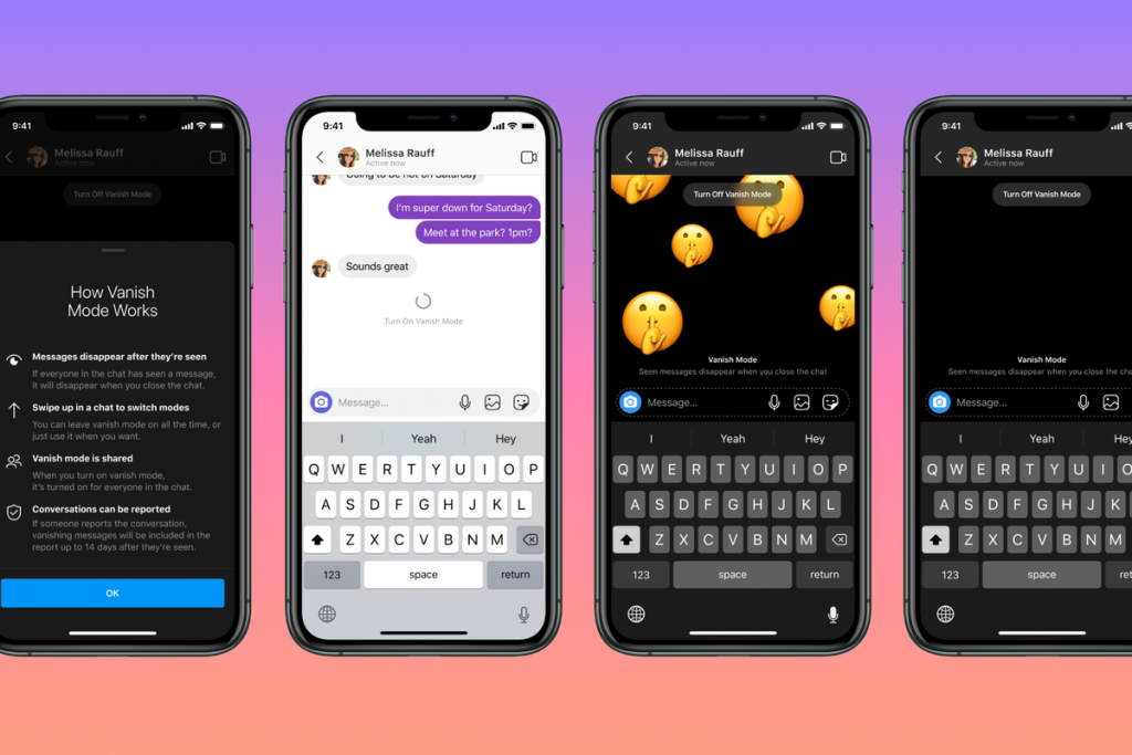 Messenger e Instagram lanciano la Vanish Mode per la chat